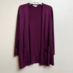 Orvis Silk Blend Open Front Long Line Cardigan